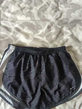 Nike Black and Gray Athletic Running Shorts